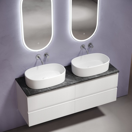 Столешница для ванной комнаты  SANCOS Black Sky 1400х460 без отверстия под смеситель, TT140A1